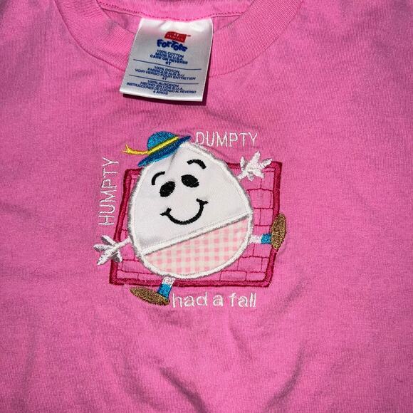 Vintage Humpty Dumpty had a fall pink single stitch girls size 4T T shirt RARE - Picture 2 of 5
